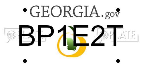BP1E2T Georgia License Plate