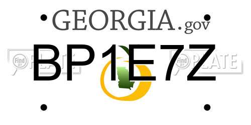 BP1E7Z Georgia License Plate