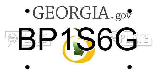 BP1S6G Georgia License Plate