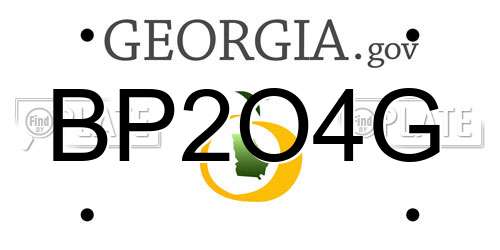 BP2O4G Georgia License Plate