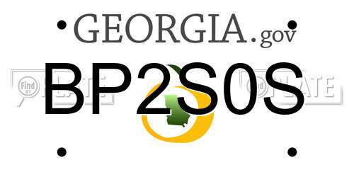 BP2S0S Georgia License Plate