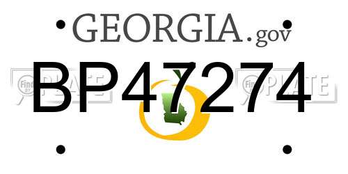 BP47274 Georgia License Plate