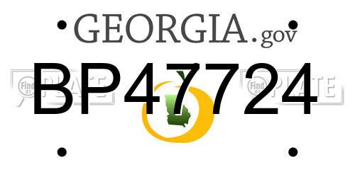BP47724 Georgia License Plate