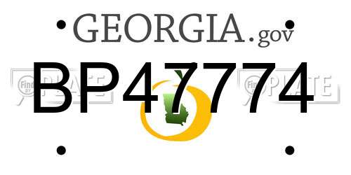 BP47774 Georgia License Plate