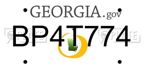 BP4T774 Georgia License Plate