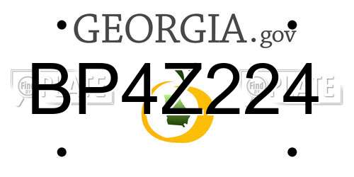 BP4Z224 Georgia License Plate