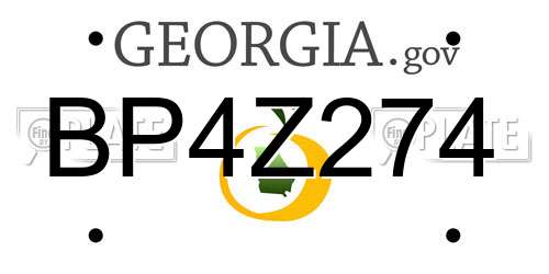 BP4Z274 Georgia License Plate