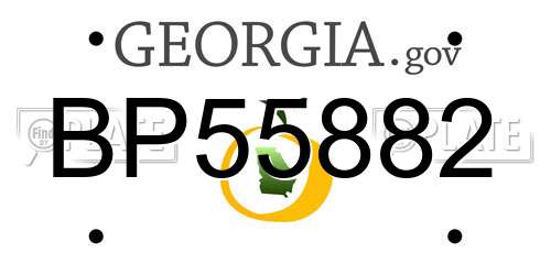 BP55882 Georgia License Plate