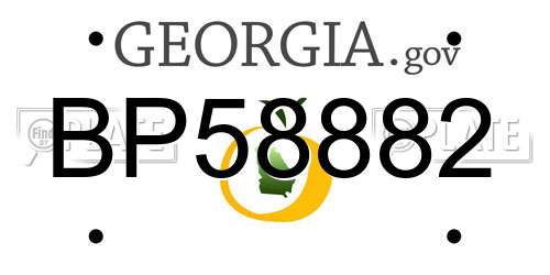 BP58882 Georgia License Plate