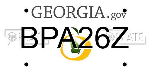 BPA26Z Georgia License Plate