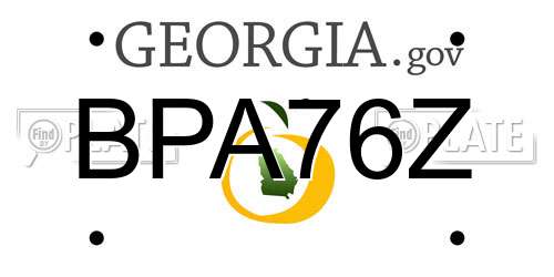 BPA76Z Georgia License Plate