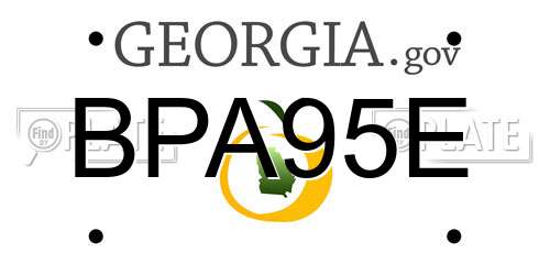 BPA95E Georgia License Plate
