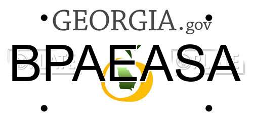 BPAEASA Georgia License Plate