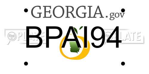 BPAI94 Georgia License Plate