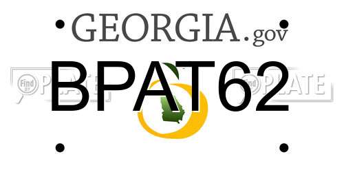 BPAT62 Georgia License Plate