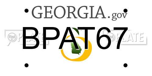 BPAT67 Georgia License Plate