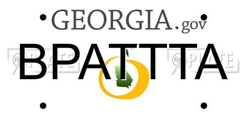 BPATTTA Georgia License Plate