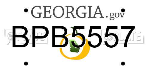 BPB5557 Georgia License Plate