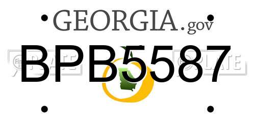 BPB5587 Georgia License Plate