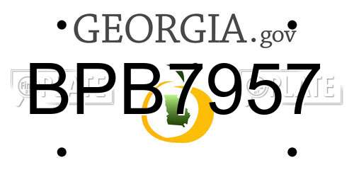 BPB7957 Georgia License Plate