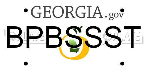 BPBSSST Georgia License Plate