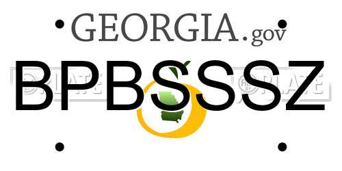 BPBSSSZ Georgia License Plate