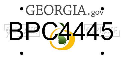 BPC4445 Georgia License Plate