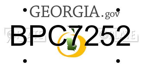 BPC7252 Georgia License Plate