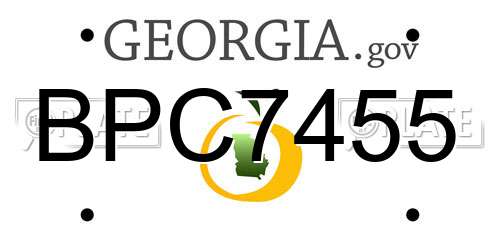 BPC7455 Georgia License Plate