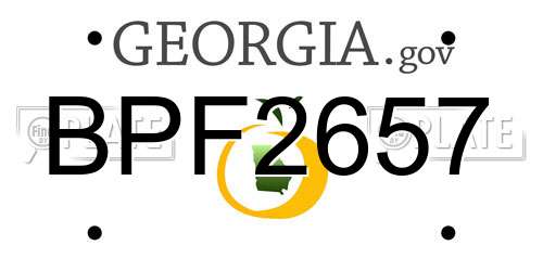BPF2657 Georgia License Plate