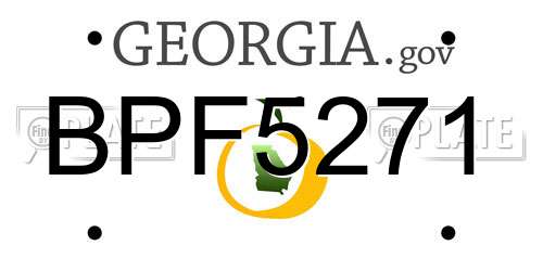 BPF5271 Georgia License Plate
