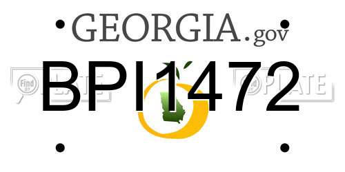 BPI1472 Georgia License Plate