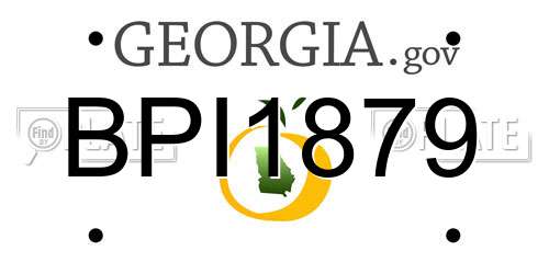 BPI1879 Georgia License Plate