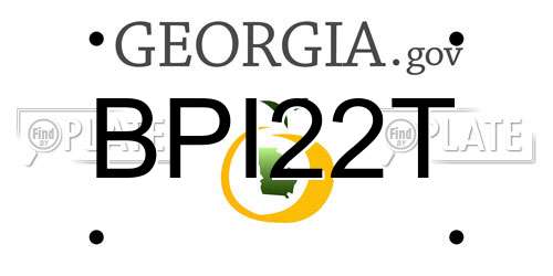 BPI22T Georgia License Plate