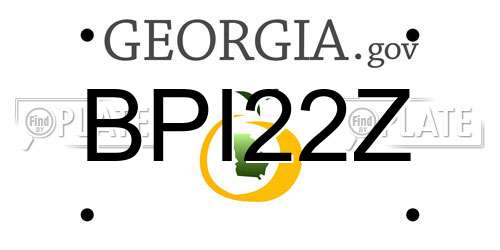 BPI22Z Georgia License Plate