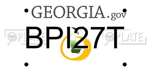 BPI27T Georgia License Plate