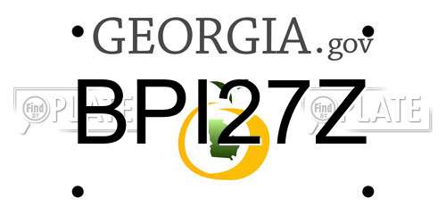 BPI27Z Georgia License Plate