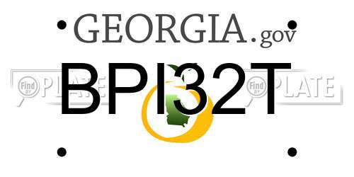 BPI32T Georgia License Plate