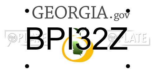BPI32Z Georgia License Plate