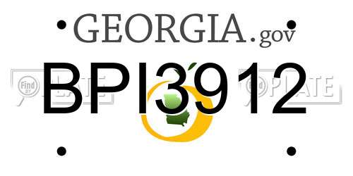 BPI3912 Georgia License Plate