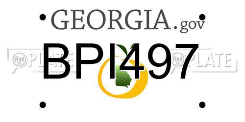 BPI497 Georgia License Plate