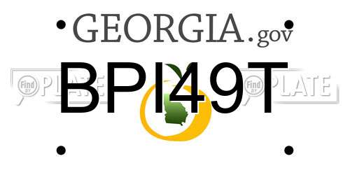 BPI49T Georgia License Plate