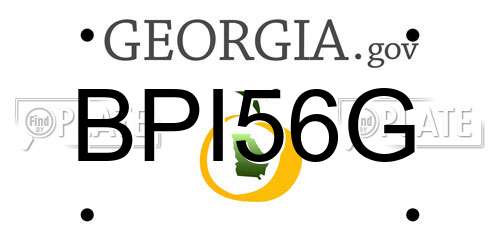 BPI56G Georgia License Plate