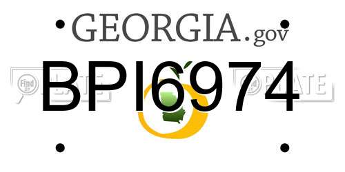BPI6974 Georgia License Plate