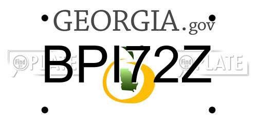 BPI72Z Georgia License Plate