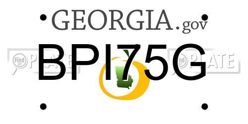 BPI75G Georgia License Plate