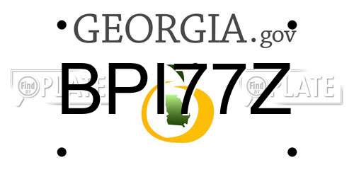 BPI77Z Georgia License Plate