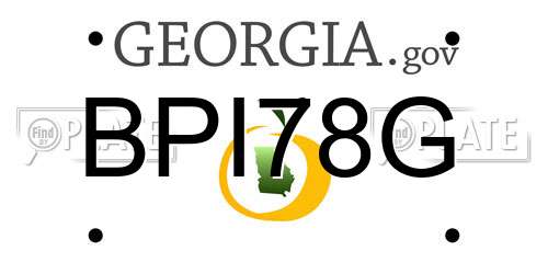 BPI78G Georgia License Plate