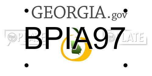 BPIA97 Georgia License Plate