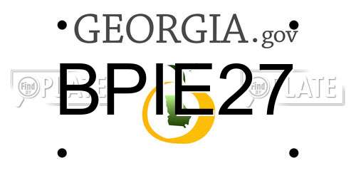 BPIE27 Georgia License Plate